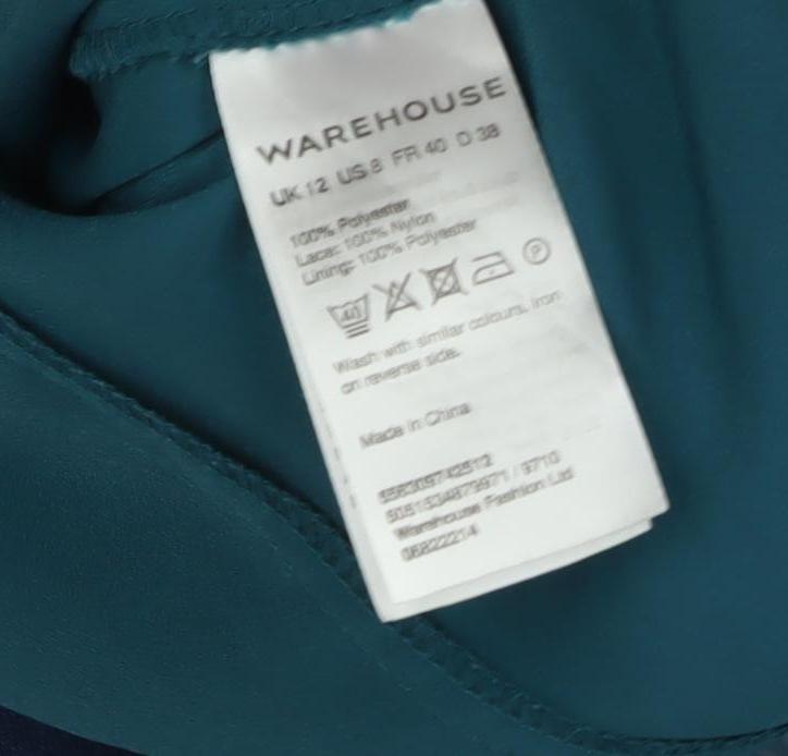 Warehouse Women's Blue Sleeveless Dress, Size 12