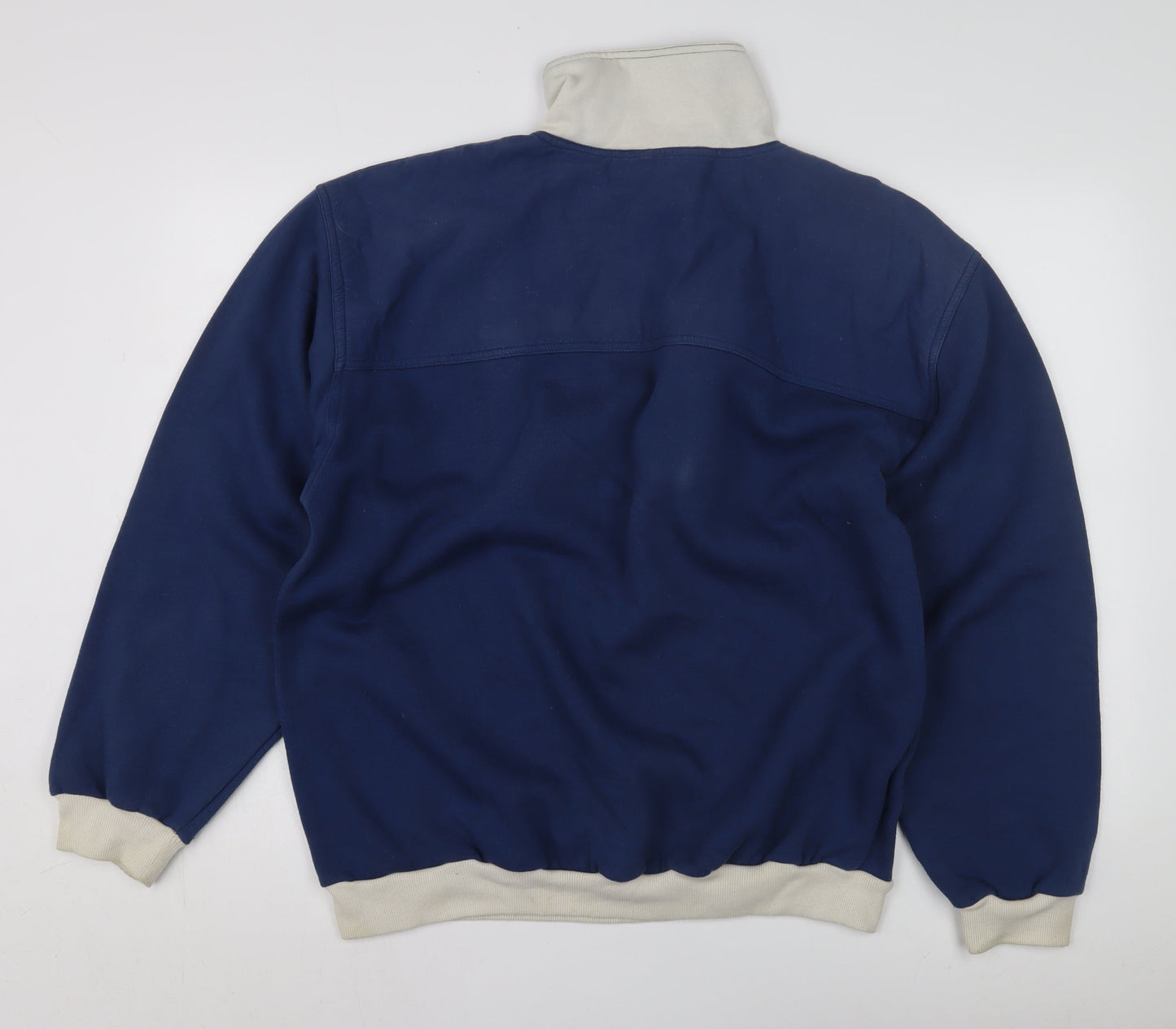Springfield Men's Blue L Striped 1/2 Zip Sweatshirt