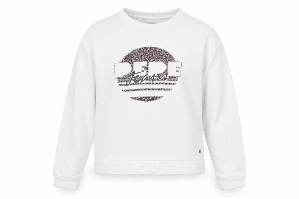 Pepe Jeans Women's White Pullover Sweatshirt Size M