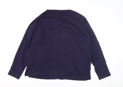Gap Women's Blue Pullover Logo Sweatshirt M Casual