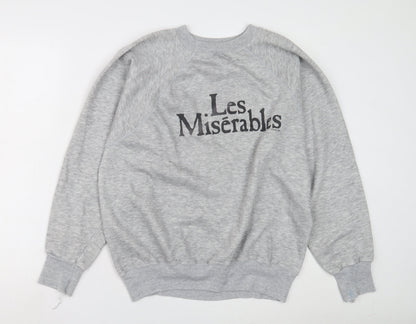 Preloved Grey Les Misérables Graphic Sweatshirt, Unisex Adults - Back