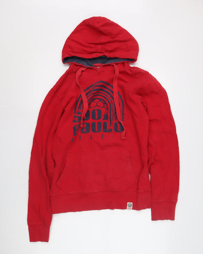 Deluxe Mens Laundry Red Pullover Hoodie S