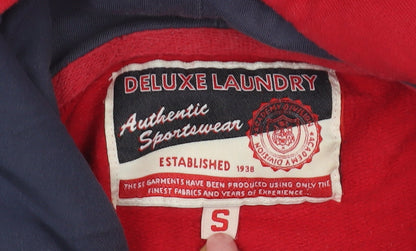 Deluxe Mens Laundry Red Pullover Hoodie S