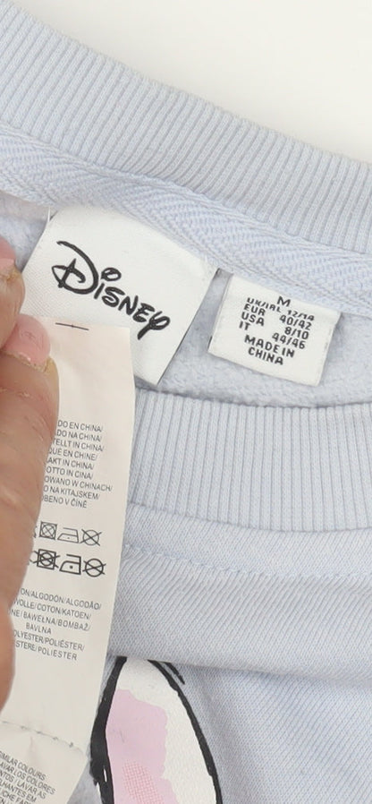 Preloved Disney Women's Blue Stitch Sweatshirt, Size 12, Pullover - Detail