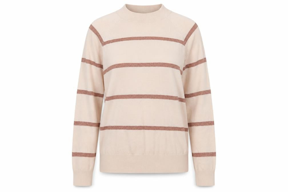 Jack Wills Women's Beige Striped Pullover Jumper Size 10