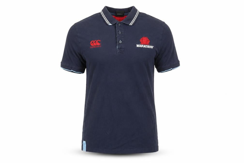 Canterbury Men's Blue Polo Shirt, Medium, Logo Accent