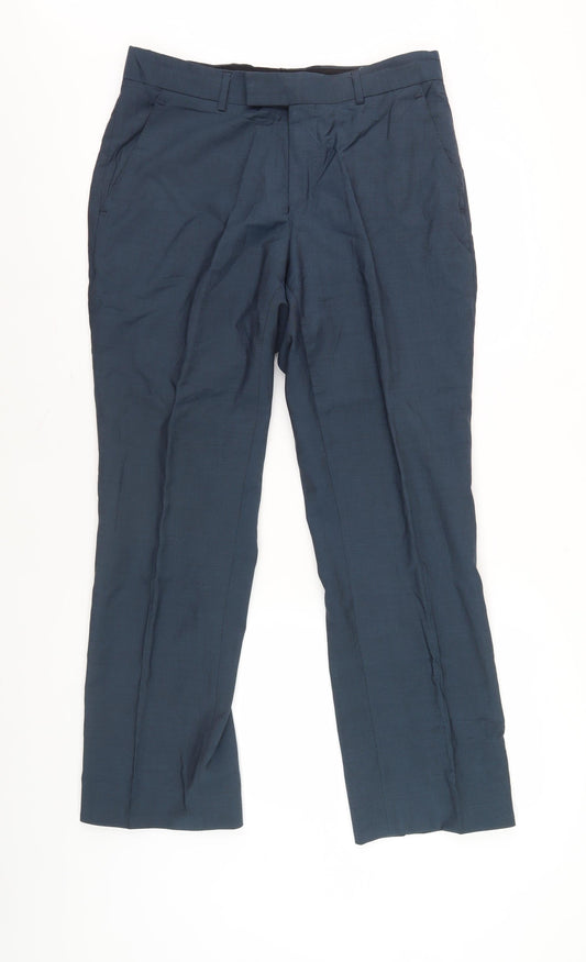 Alexandre Savile Row Men's Blue Dress Pants, Size 38