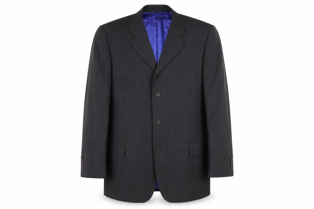 Ted Baker Men's Black Wool Striped Blazer Size 48 R