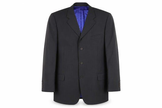 Ted Baker Men's Black Wool Striped Blazer Size 48 R