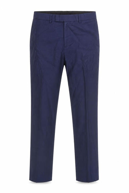 Men's Blue Polyester Viscose Trousers 34