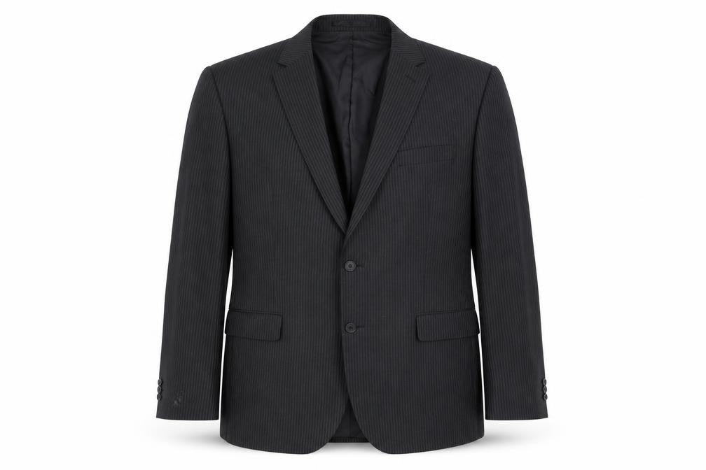 Karl Jackson Men's Grey Striped Blazer 44 Long