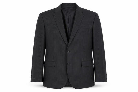 Karl Jackson Men's Grey Striped Blazer 44 Long