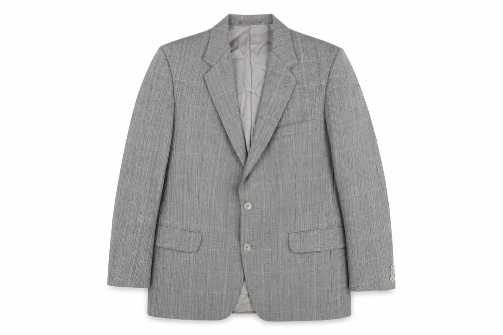 Magee Men's Grey Check Wool Blazer 40 Regular
