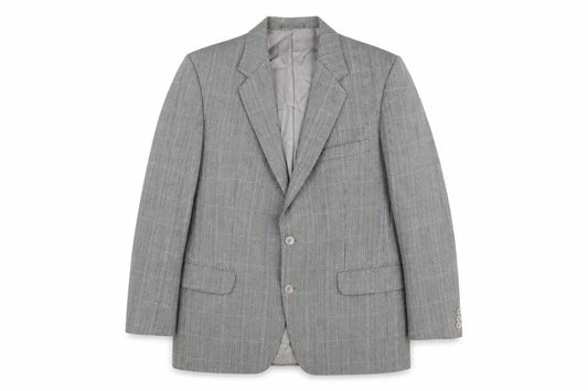 Magee Men's Grey Check Wool Blazer 40 Regular