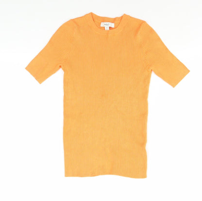 Marks & Spencer Women's XS Orange Jersey Top