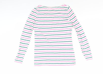 Boden Women's Multicoloured Striped T-Shirt, Size 8