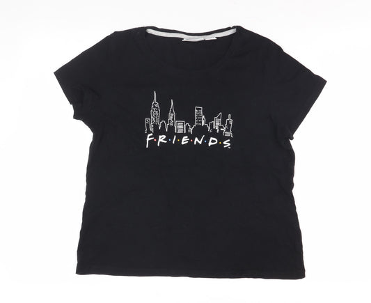 F.R.I.E.N.D.S Black Women's T-Shirt 12-14 Casual