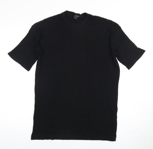 Monki Women's Black Short Sleeve Basic Top, Size S