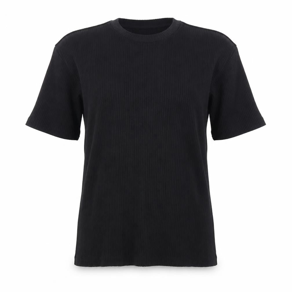 Monki Women's Black Short Sleeve Basic Top, Size S