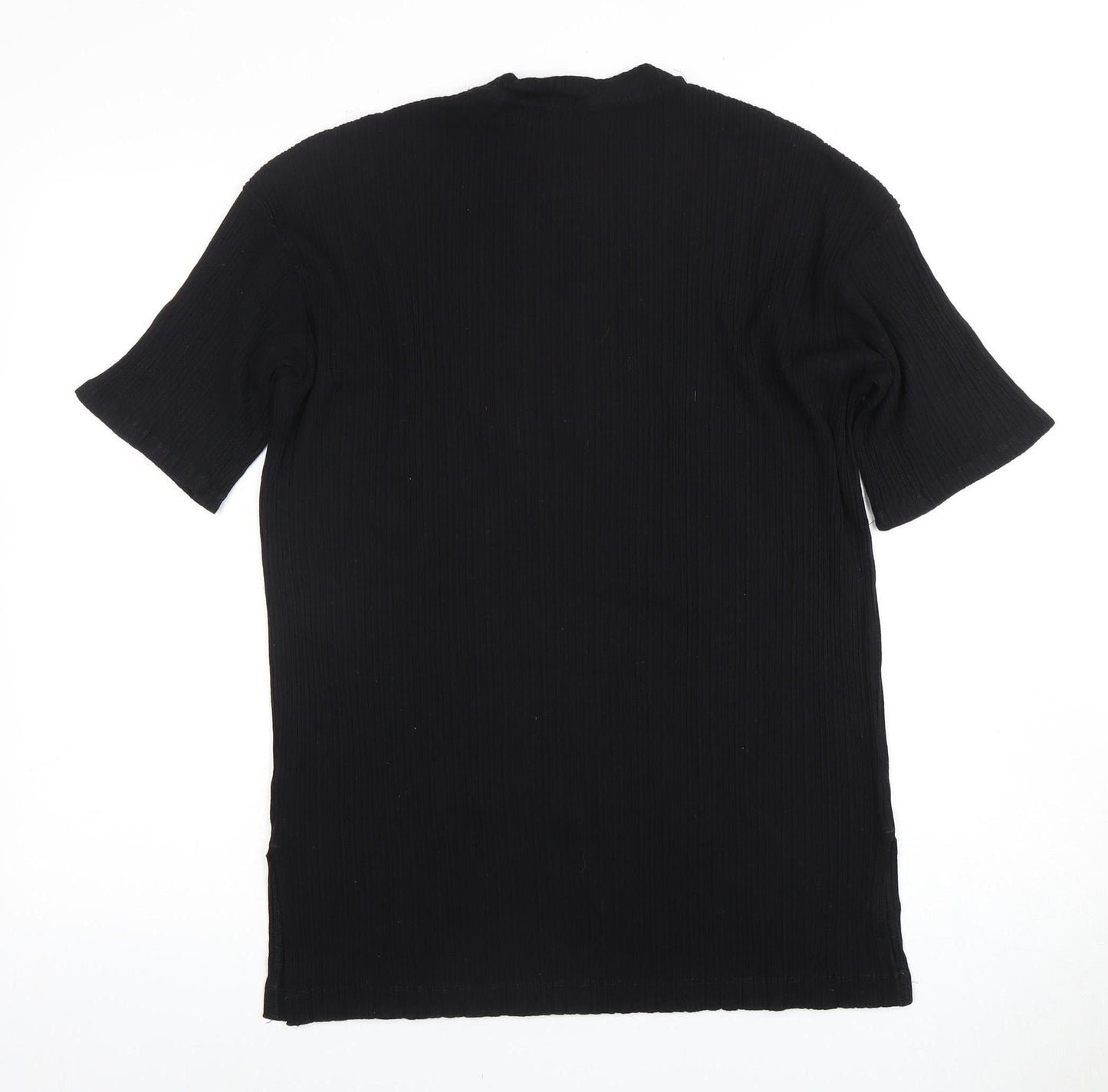 Monki Women's Black Short Sleeve Basic Top, Size S