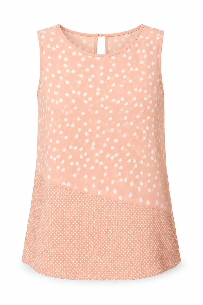 Debenhams Pink Polka Dot Sleeveless Women's Top Size 14