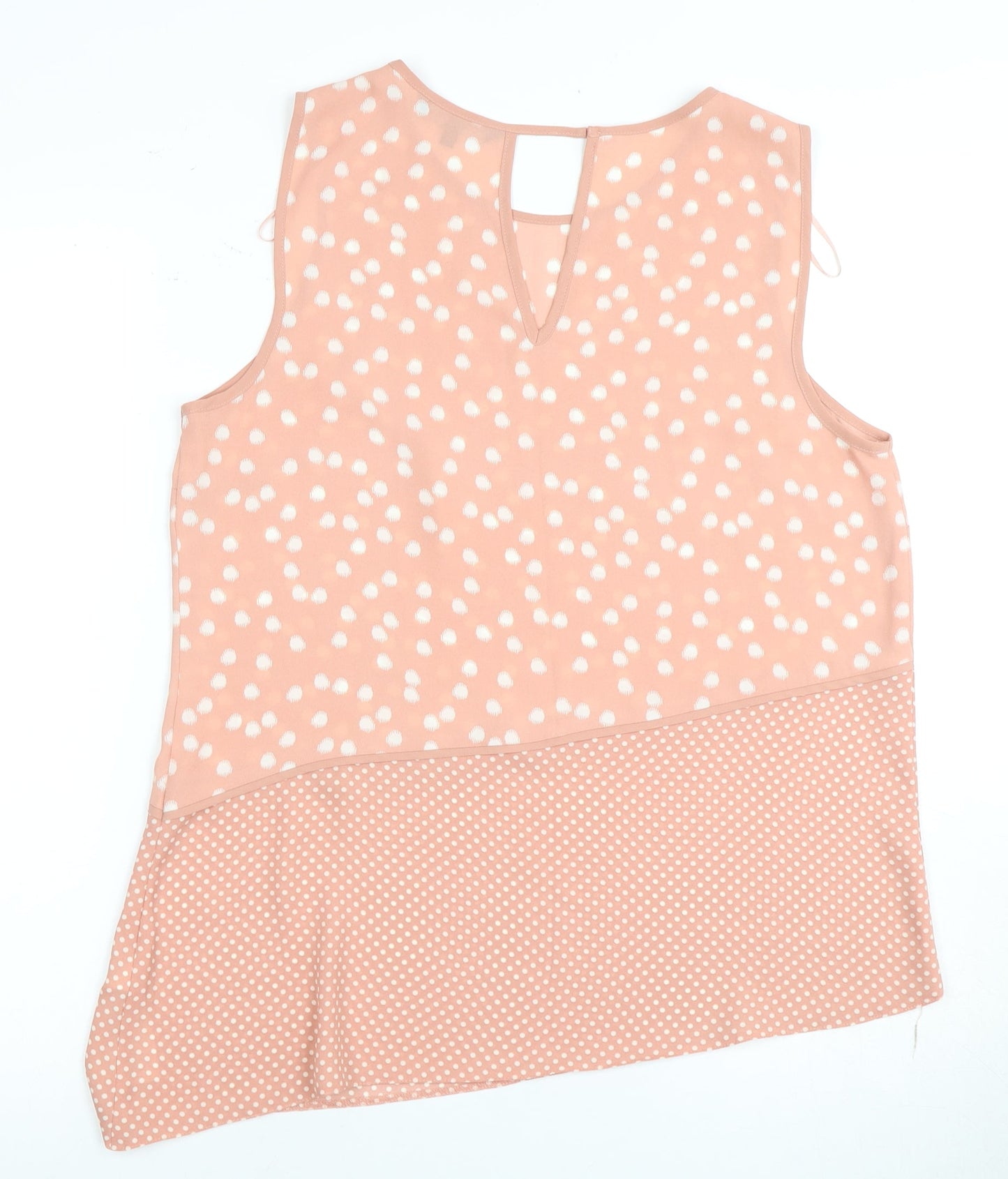 Debenhams Pink Polka Dot Sleeveless Women's Top Size 14