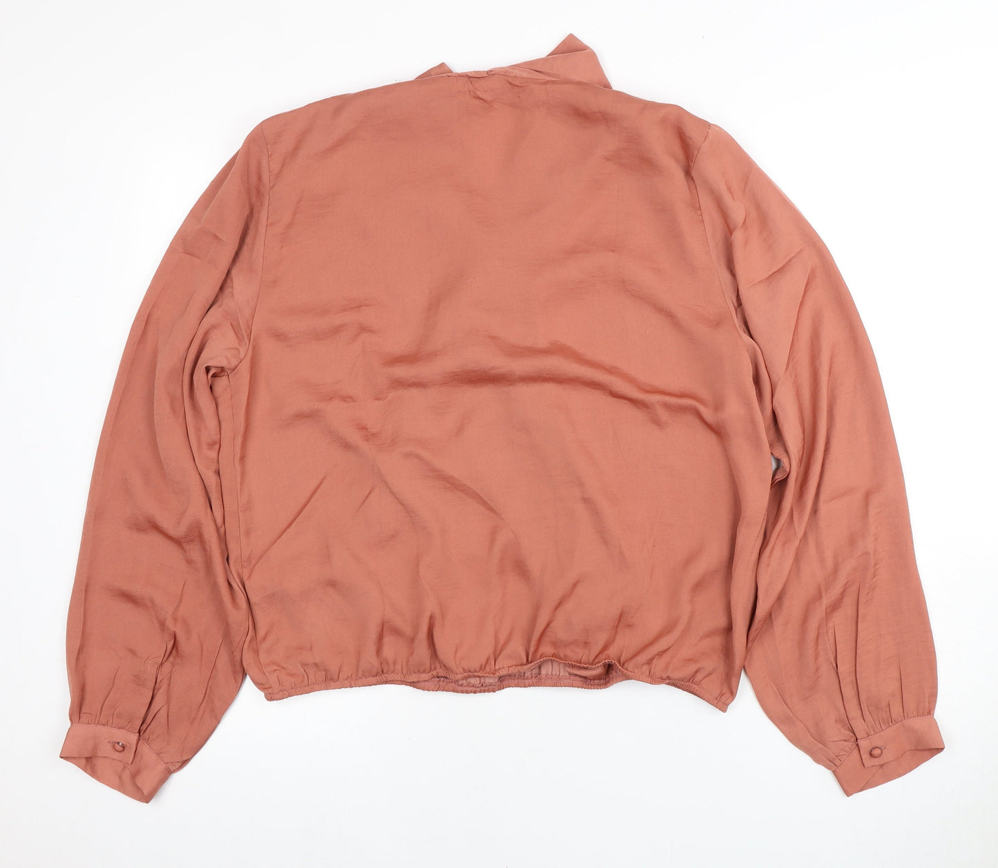 Apricot Women's Brown Wrap Blouse, 2XL, Long Sleeve