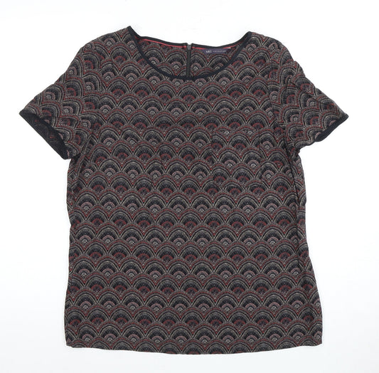 Marks and Spencer Women's Black Geometric Top UK 12