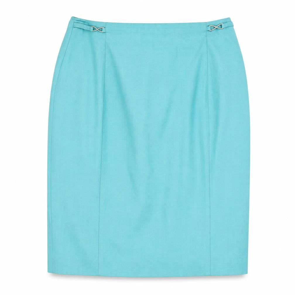 BRREMAR Women's Blue Pencil Skirt, Size 10, Petites