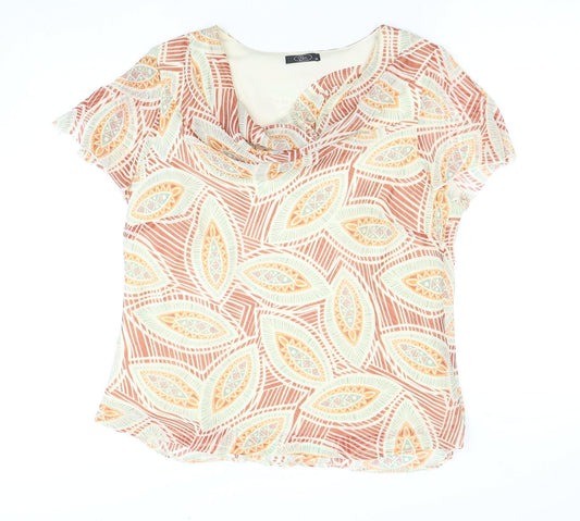 Bm Women's Multicoloured Top Size 16 Geometric Print