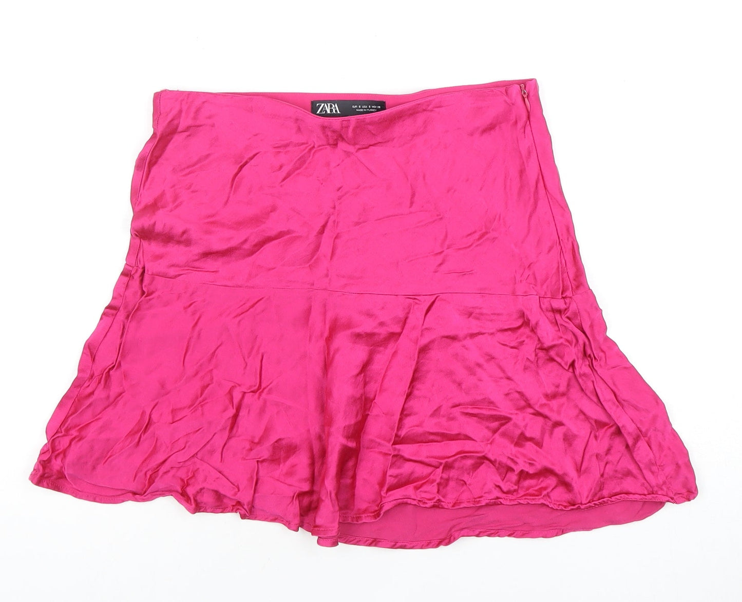 Zara Women's Pink Skater Skirt, S, Short Casual Summer