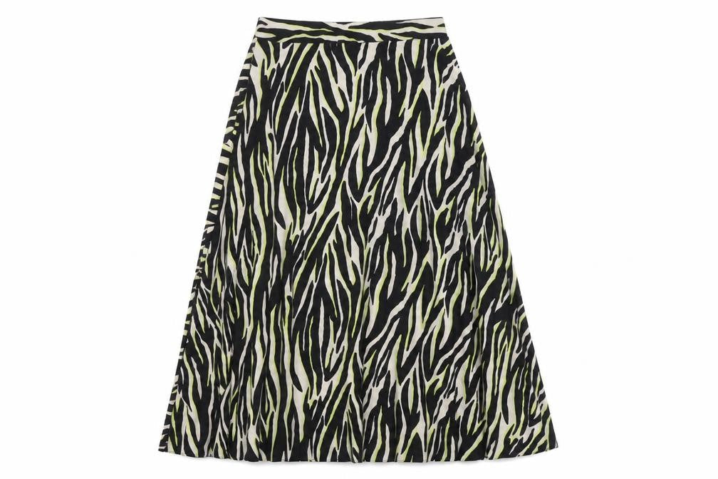 New Look Women's Midi A-Line Skirt, UK 10, Multicoloured