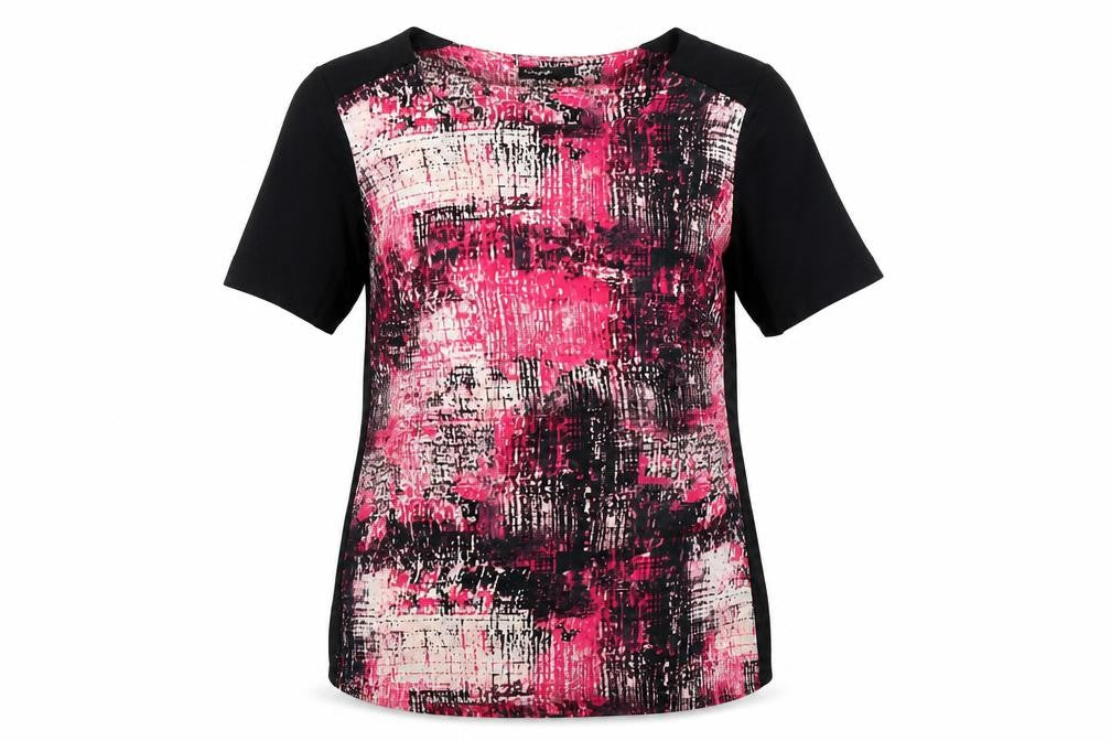 Autograph Women's Pink Geometric Short Sleeve T-Shirt