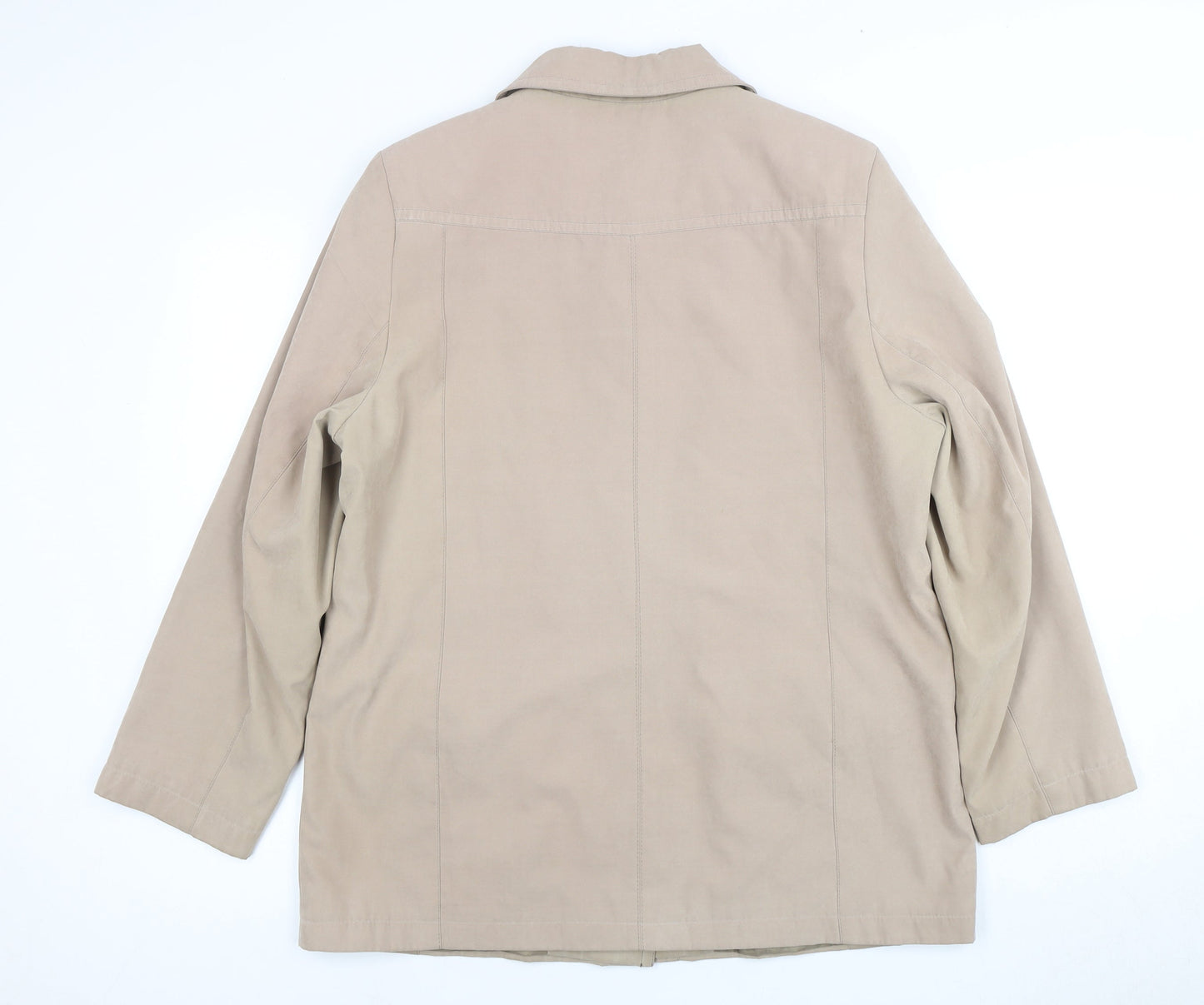 EWM Women's Beige Overcoat Size 16 Button Closure
