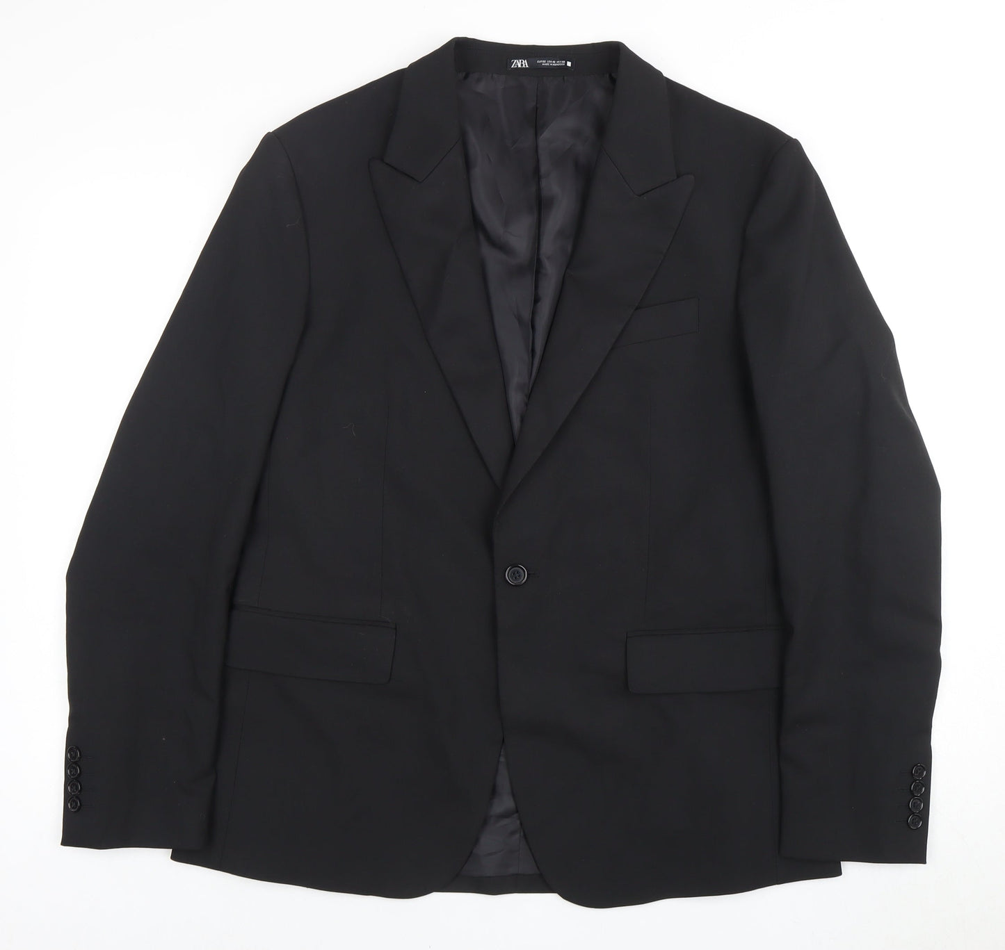 Zara Men's Black Blazer, Size L - Stylish Jacket