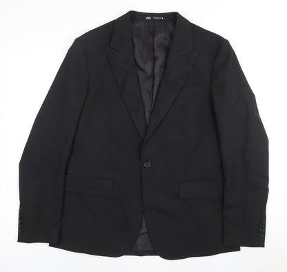 Zara Men's Black Blazer, Size L - Stylish Jacket