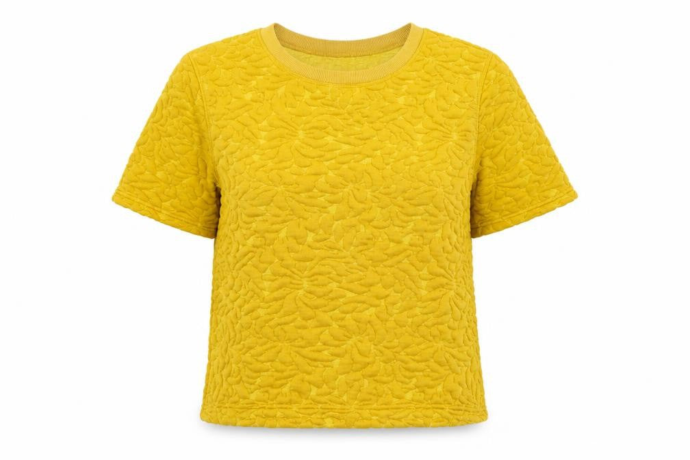 H&M Women's Yellow Jersey Short Sleeve Top, Size S