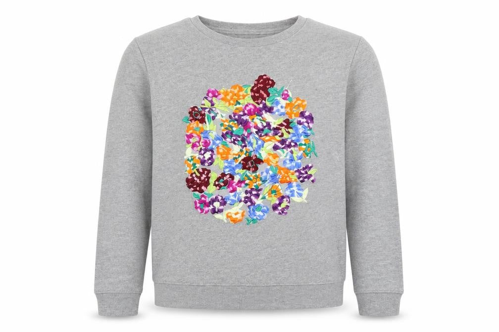 Topshop Women’s Grey Multicoloured Sweatshirt, Size 12