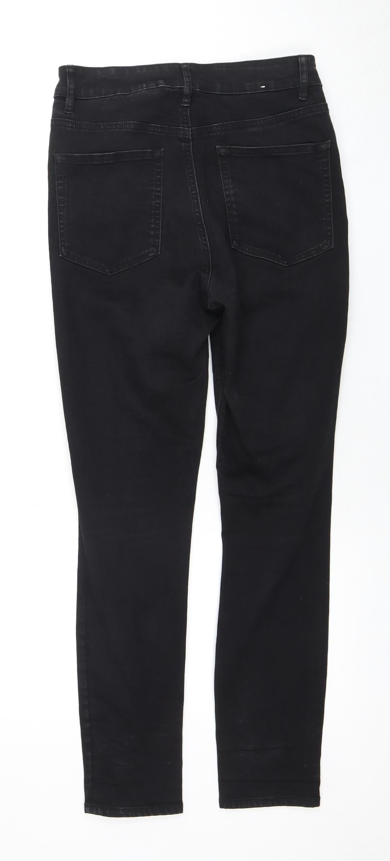 H&M Women's Black Jeans Size 12 Dark Denim