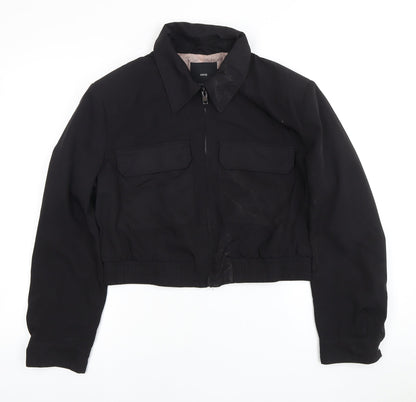 Mango Women's Black Bomber Jacket L Regular