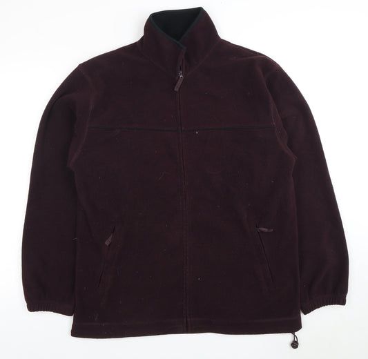 Zantos Men's Purple Fleece Jacket L Casual Zip