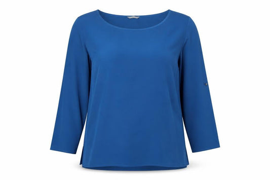 Marks and Spencer Women's Blue Blouse - Size 14