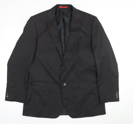 Burton Men's Black Blazer, 42 R, Regular Fit, Formal
