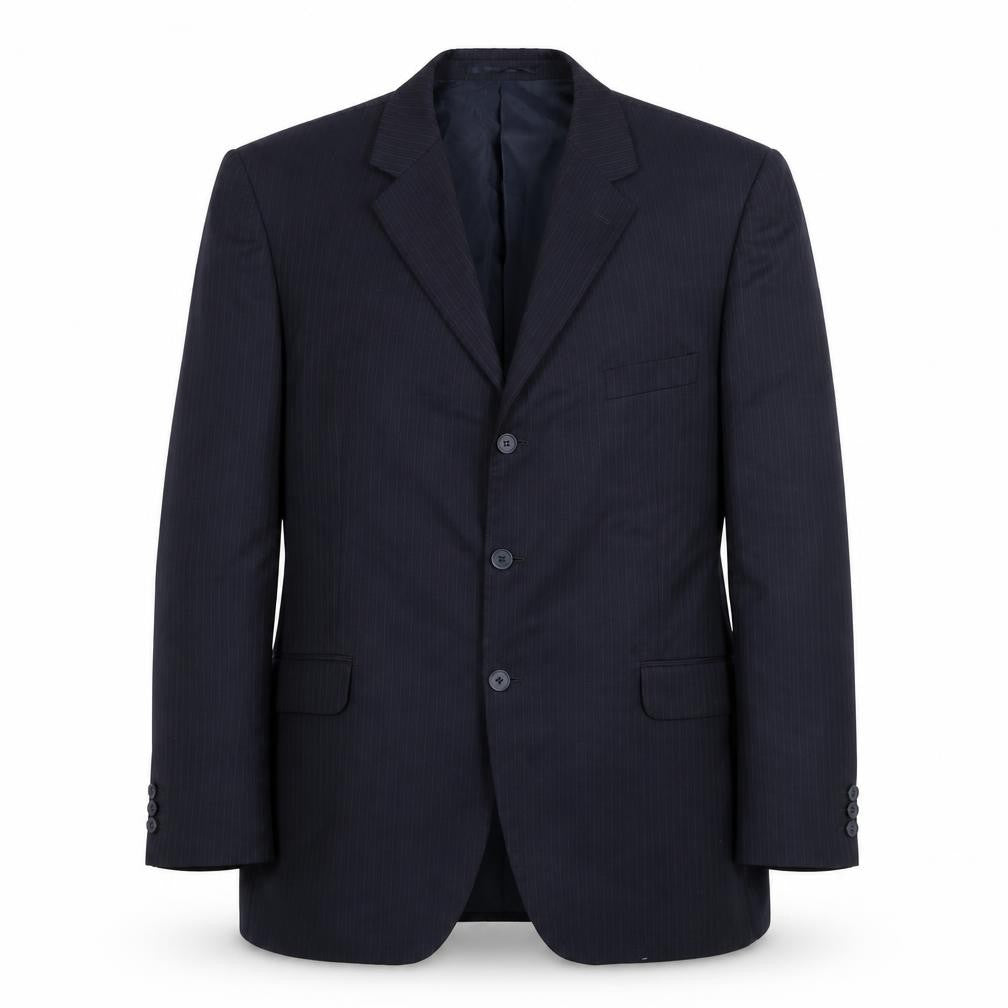 Burton Men's Blue Striped Blazer 46 Regular Fit
