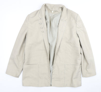 Additional front view of C&A Women's Beige Long Sleeve Blazer, size 46