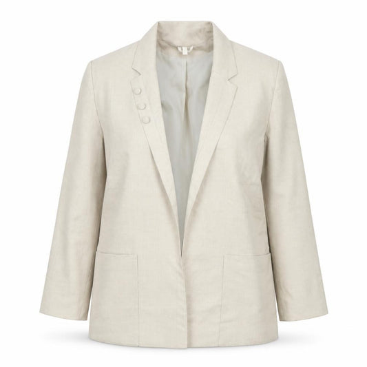 C&A Women's Beige Long Sleeve Blazer Size 46