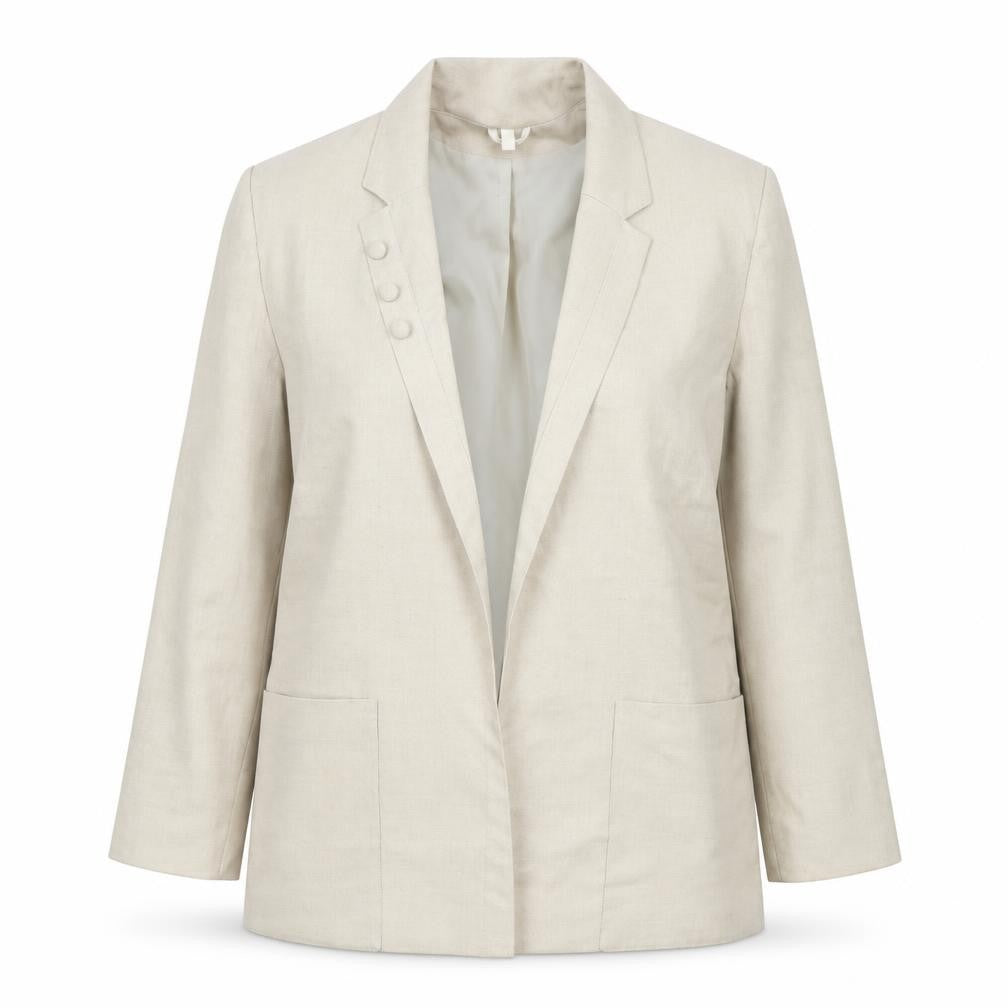 C&A Women's Beige Long Sleeve Blazer Size 46