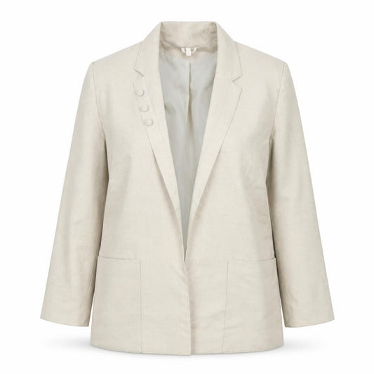 C&A Women's Beige Long Sleeve Blazer Size 46