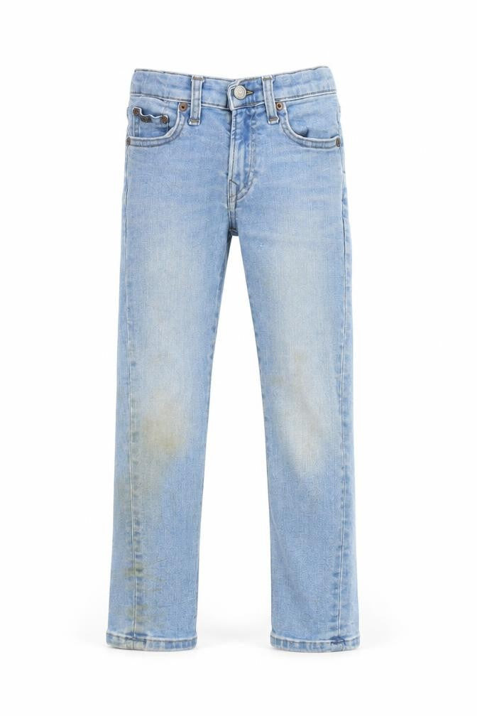 Polo Ralph Lauren Girls Light Blue Straight Jeans, Size 9 Years