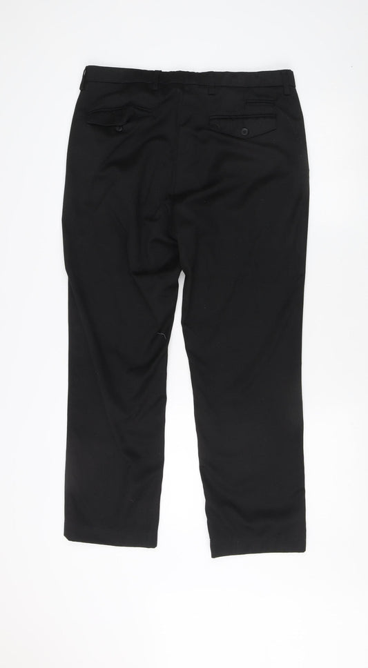 Cavani Black Men's Dress Pants 34 Straight-Leg